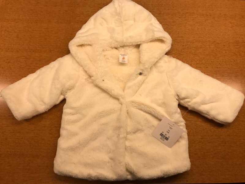 Starting Out Baby Girls 3-24 Months Faux-Fur Hooded Bear Coat